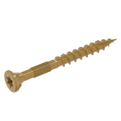 براغي خشبية خارجية من Grip-Rite DeckForce للأسطح والأسوار - مطلية بالنانو - طرف الطيار الآلي T-17 - براغي سطح أسمر اللون - صندوق #9 × 2-1 رطل - GRDF2STT1 in Kuwait