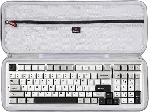 Hard Keyboard Case for Aula F99/S99, 98/99 Keys Mechanical Keyboard Carrying Bag, Shockproof EVA Travel Storage Pouch with Velvet Lining & Mesh Pocket for Gaming Accessories in Kuwait