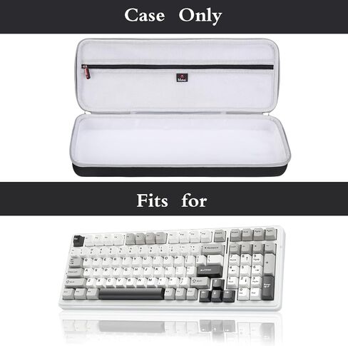 Hard Keyboard Case for Aula F99/S99, 98/99 Keys Mechanical Keyboard Carrying Bag, Shockproof EVA Travel Storage Pouch with Velvet Lining & Mesh Pocket for Gaming Accessories in Kuwait