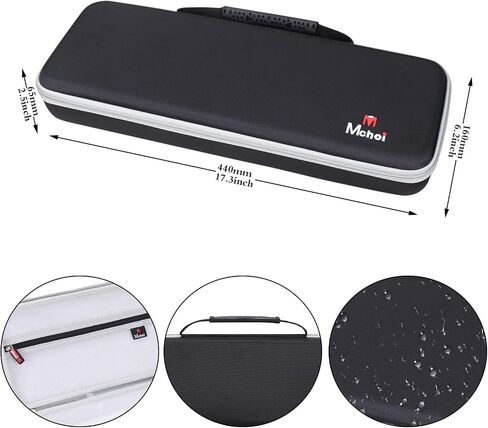 Hard Keyboard Case for Aula F99/S99, 98/99 Keys Mechanical Keyboard Carrying Bag, Shockproof EVA Travel Storage Pouch with Velvet Lining & Mesh Pocket for Gaming Accessories in Kuwait