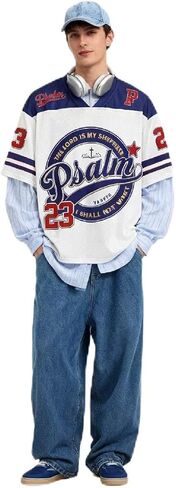 Graphic Tees Summer Novelty Women Men Oversized Psalm Christian Jersey in Saudi Arabia