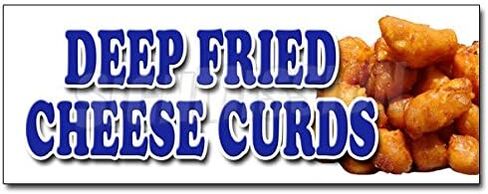 24" DEEP Fried Cheese Curds Decal Sticker Wisconsin Poutine Battered Snack in Kuwait