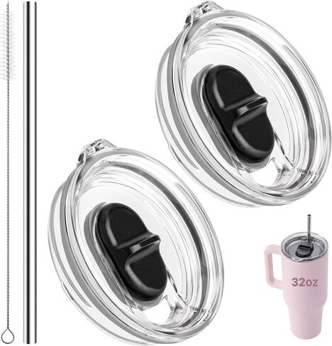 غطاء بديل بوزن 32 أونصة لمسافر HydroJug، غطاء كوب متوافق مع HydroJug Traveler بوزن 32 أونصة، غطاء تريتان مع منزلق للاستخدام في التنقلات والمنزل والمكتب (عبوة واحدة) in Saudi Arabia