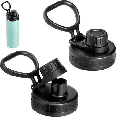 Spout Lid Replacement for Hydrapeak Wide Mouth Water Bottle 14 26 32 40 50 67 Oz, Leak Proof Chug Lid with Flexible Handle for Outdoor Sports, BPA-Free in Kuwait