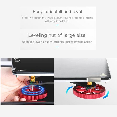 مجموعة ترقية نوابض Ender 3، 4 قطع صواميل تسوية معدنية + 4 قطع نوابض سرير ساخنة + 5 قطع حوامل سرير صلبة من السيليكون لـ Ender 3/V2/Pro/Ender 3 S1/Pro/Plus/Ender 3 Neo/V2/Max Neo. in Kuwait