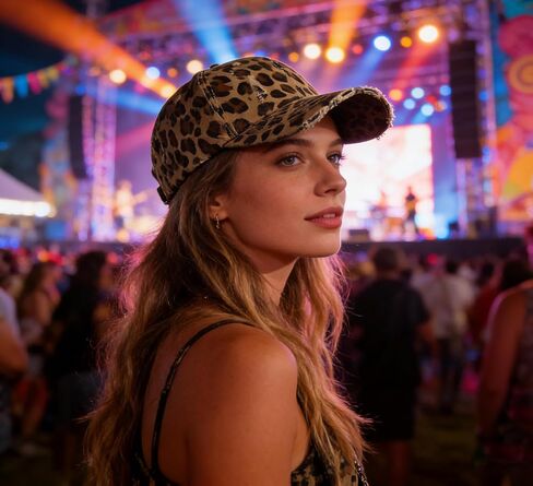 Women's Leopard Print Hat - Sun Protection Adjustable Cheetah Print Baseball Cap Trucker Hat for Outdoor in Kuwait
