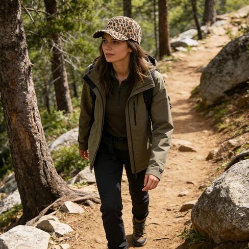 Women's Leopard Print Hat - Sun Protection Adjustable Cheetah Print Baseball Cap Trucker Hat for Outdoor in Kuwait