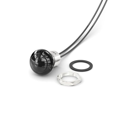 12mm Momentary Push Button Switch, SPST 1NO 3A 250VAC, Waterproof Mini Round Panel Mount with Glue-Filled Pre-Wired 190mm Leads (1Pcs, Black) in Kuwait