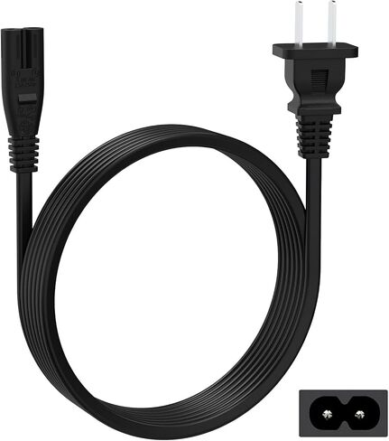 6.5 FT Printer Power Cord Cable Replacement for Epson EcoTank ET-2800 8500 2850 2980 3850 4850 15000 2803 2400 4800 8500 2760 2720 4760 WF-2850 Stylus NX625 XP-5200 4200 Series 2 Prong Printer AC in Kuwait