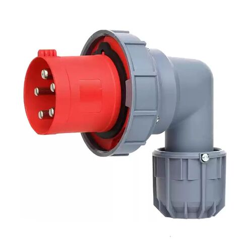IEC60309 موصل صناعي مقاوم للماء الزاوية اليمنى التوصيل 5Pin 63A 380 فولت-415 فولت 3P + N + E مثبطات اللهب IP67 in Kuwait