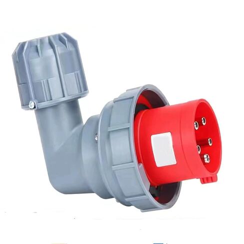 IEC60309 موصل صناعي مقاوم للماء الزاوية اليمنى التوصيل 5Pin 63A 380 فولت-415 فولت 3P + N + E مثبطات اللهب IP67 in Kuwait