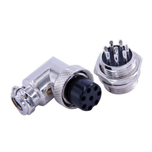 10pcs GX16 8-Pin Male to Female Aviation Connector Angled Plug and Socket Electrical in Kuwait