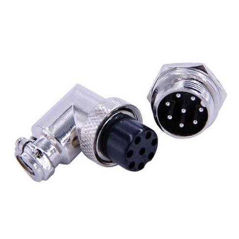 10pcs GX16 8-Pin Male to Female Aviation Connector Angled Plug and Socket Electrical in Kuwait