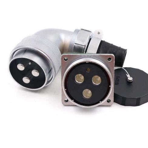 WF55-4pin TV + Z الانحناء الزاوية اليمنى موصل دائري قابس ذكر ومقبس أنثى in Kuwait