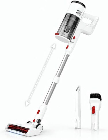 Cordless Vacuum Cleaner, 550W/45KPa Stick Vacuum with Up to 60 Mins Runtime, Detachable Battery, Lightweight 2-in-1 Handheld Vacuum for Pet Hair, Hardwood Floors, Carpet, Stairs & Car in Saudi Arabia