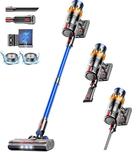 NADALY Cordless Vacuum Cleaner, 550W/45Kpa Vacuum Cleaner for Home, Up to 65Mins Runtime Stick Vacuum, Anti-Tangle & Auto Mode Lightweight Vacuum, Wireless Vacuum for Pet Hair Carpet Hardwood Floor in Saudi Arabia