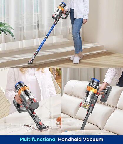 NADALY Cordless Vacuum Cleaner, 550W/45Kpa Vacuum Cleaner for Home, Up to 65Mins Runtime Stick Vacuum, Anti-Tangle & Auto Mode Lightweight Vacuum, Wireless Vacuum for Pet Hair Carpet Hardwood Floor in Saudi Arabia