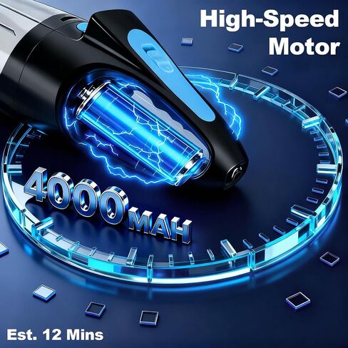 Cordless Handheld Vacuum - 6000Pa Super Suction, 4000mAh Rechargeable Battery, Portable with Multi-Nozzles & Washable Filter, Lightweight Dust Busters Rechargeable for Home, Car, Office in Saudi Arabia