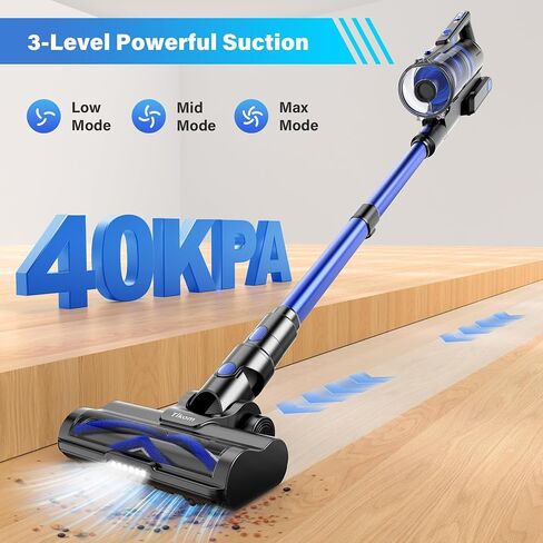Tikom Cordless Vacuum Cleaner for Home, 450W/40000pa Stick Vacuum, Anti-Tangle, Lightweight Handheld Vacuum for Hard Floor, Pet Hair, V700 in Saudi Arabia