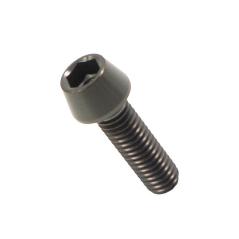 1Pcs Titanium Bolt M5 X 10 16 18 20 25 30 35 45 50 55 60mm Key Taper Head Screw for MTB Bike Bicycle Stem Seatpost Metal Screws(Black - 1pc,25MM_M5) in Saudi Arabia