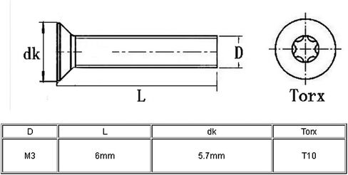 uxcell M3x6mm 304 Stainless Steel Torx Security Flat Head Anti Theft Screws 20pcs in Saudi Arabia