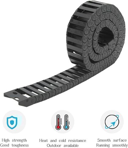 Cable Drag Chain Durable Sturdy Structure for CNC Machinery Nylon Material 1m Length for Electronic Equipment in Saudi Arabia