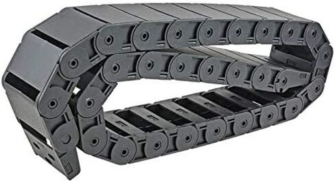 4 Set R38 18mm x 37mm CNC Machine Tool Cable Wire Carrier Drag Chain 1m(39.4 inch) Length Black Plastic Drag Chain Semi Closed Type in Saudi Arabia