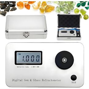 Digital Gemstone Refractometer,Professional Digital Refractometer for Gemstones,Portable Tester 1.300-3.000 RI,0.001 Accuracy,700mAh Battery for 10000 Tests,with LCD Display,for Jewelry,Jade,Crystal in Kuwait