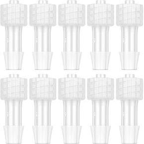 10 قطعة قفل Luer ذكر 1/4 "PP Luer قفل موصل خرطوم بارب تركيب عدة لأدوات تحليلية مختبرية معدات حوض السمك in Kuwait