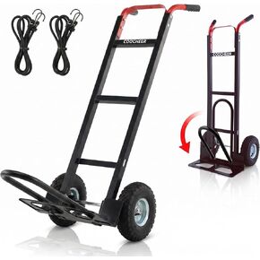 COOCHEER Heavy Duty Hand Truck, 600 LBS Capacity Aluminum Dolly Cart with 10 Inch Pneumatic Tires, Lightweight Industrial Hand Cart for Moving, Warehouse, Home and Office Use, 51 Inch Tall in Saudi Arabia
