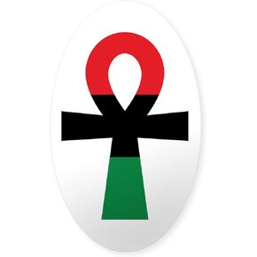 CafePress Red, Black & Green Ankh Sticker Oval Bumper Sticker Car Decal in Kuwait