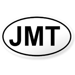 ملصق CafePress John Muir Trail (JMT) ملصق على الطراز الأوروبي ملصق بيضاوي ممتص الصدمات للسيارة in Kuwait
