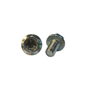 (100 Pieces) 3/8-16x3/4 Grade 5 Serrated Hex Flange Bolts Screws UNC Coarse Full Threads Zinc Clear Trivalent in Saudi Arabia