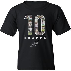Mbappe-Inspired 10 Collage Graphic - Madrid Tribute Youth Unisex T-Shirt in Saudi Arabia