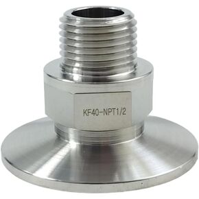 محول خيط ذكر KF40 إلى NPT، فولاذ مقاوم للصدأ 304، شفة NW40 KF، تركيب فراغ ISO-KF (1/2 بوصة NPT) in Kuwait
