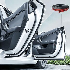 طقم ختم الباب لـ Tesla Model X | شريط عازل للطقس، طقم عازل للباب، واقي حافة باب السيارة، شريط عازل مطاطي عازل للصوت، مقاوم للضوضاء، مقاوم للغبار، 4 أبواب in Kuwait