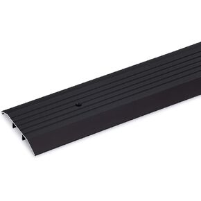 4" Wide x 1/2" High Corrugated Threshold – Powder Coated Dark Bronze Aluminum Door Saddle – Heavy Duty Floor Transition Strip – Indoor/Outdoor Use – Made in USA (4 FT) in Kuwait