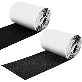 Heavy Duty Hook and Loop Tape Roll, 4 Inch x 7 FT Non Slip Couch Cushion Grip, Black Adhesive Strips for Fabric, Outdoor Furniture, Mattress Stopper to Prevent Sliding, Double Sided in Saudi Arabia