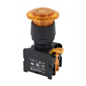 Alpinetech EPFL-22 مفتاح زر الضغط الذي يتم الحفاظ عليه مقاس 22 مم 1NO 1NC، مضاء بـ LED (أحمر 24 فولت) in Kuwait