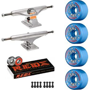 مجموعة ألواح التزلج للمدرسة القديمة مع 169 شاحنة مستقلة، وعجلات باول جي بونز الزرقاء، ومحامل العظام الحمراء، وأجهزة التثبيت، والرافعات in Kuwait