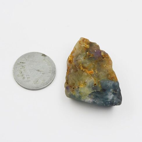 Earth Mined Natural Multi Color 47 Ct Fluorite Uncut Rough CERTIFIED Gemstone in Kuwait