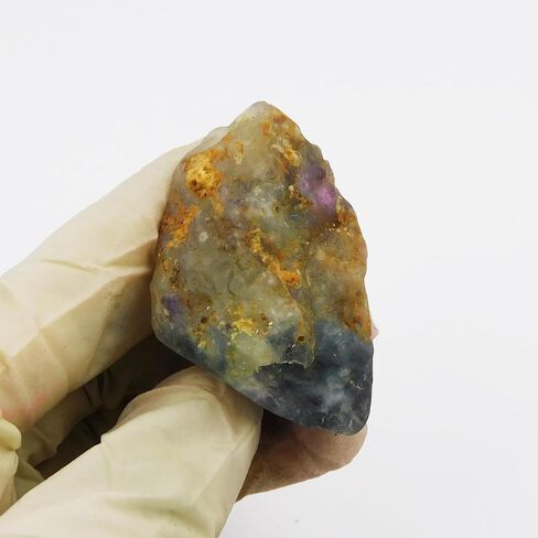 Earth Mined Natural Multi Color 47 Ct Fluorite Uncut Rough CERTIFIED Gemstone in Kuwait
