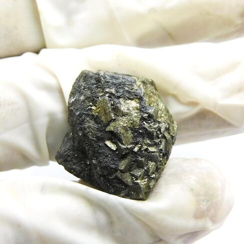Pyrite Rough 185.99 Ct Natural Cleavage Golden Brilliant Gemstone CERTIFIED in Kuwait