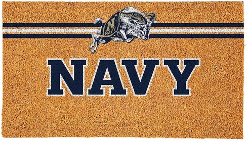 Team Sports America NCAA US Naval Academy College Personalized Coir Door Mat, 18 x 30 Inches Custom Name Doormat, Front Door Non-Slip Welcome Mats in Kuwait