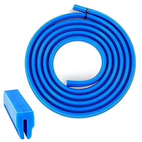 5/8" T-Slot Cover for Milling Machine, Table Saw, CNC Router, Drill Press, Workbench – 150 Inch Flexible PVC Strip, T-Track Protector for Metalworking, Woodworking, Machine Shop (Blue) in Kuwait