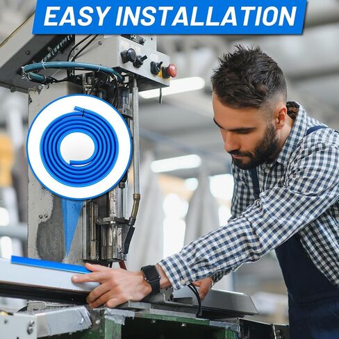 5/8" T-Slot Cover for Milling Machine, Table Saw, CNC Router, Drill Press, Workbench – 150 Inch Flexible PVC Strip, T-Track Protector for Metalworking, Woodworking, Machine Shop (Blue) in Kuwait