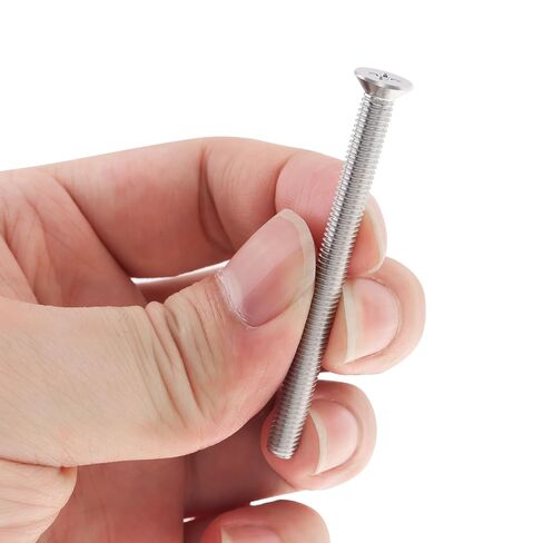 30 Pcs Extra Long Outlet Screws 304 Stainless Steel M5 x 60mm 70mm 80 mm Flat Head Phillips Cross Pan Head Machine Screws, UNC Full Thread Bolts in Kuwait