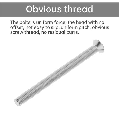 30 Pcs Extra Long Outlet Screws 304 Stainless Steel M5 x 60mm 70mm 80 mm Flat Head Phillips Cross Pan Head Machine Screws, UNC Full Thread Bolts in Kuwait
