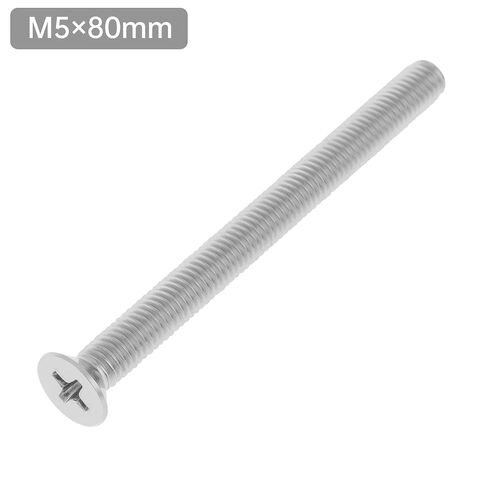 30 Pcs Extra Long Outlet Screws 304 Stainless Steel M5 x 60mm 70mm 80 mm Flat Head Phillips Cross Pan Head Machine Screws, UNC Full Thread Bolts in Kuwait
