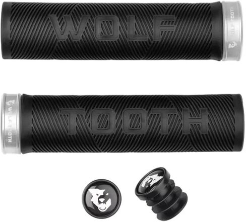 Wolf Tooth Echo Lock-On Black Grip with Raw Silver Collar, One Size in Kuwait